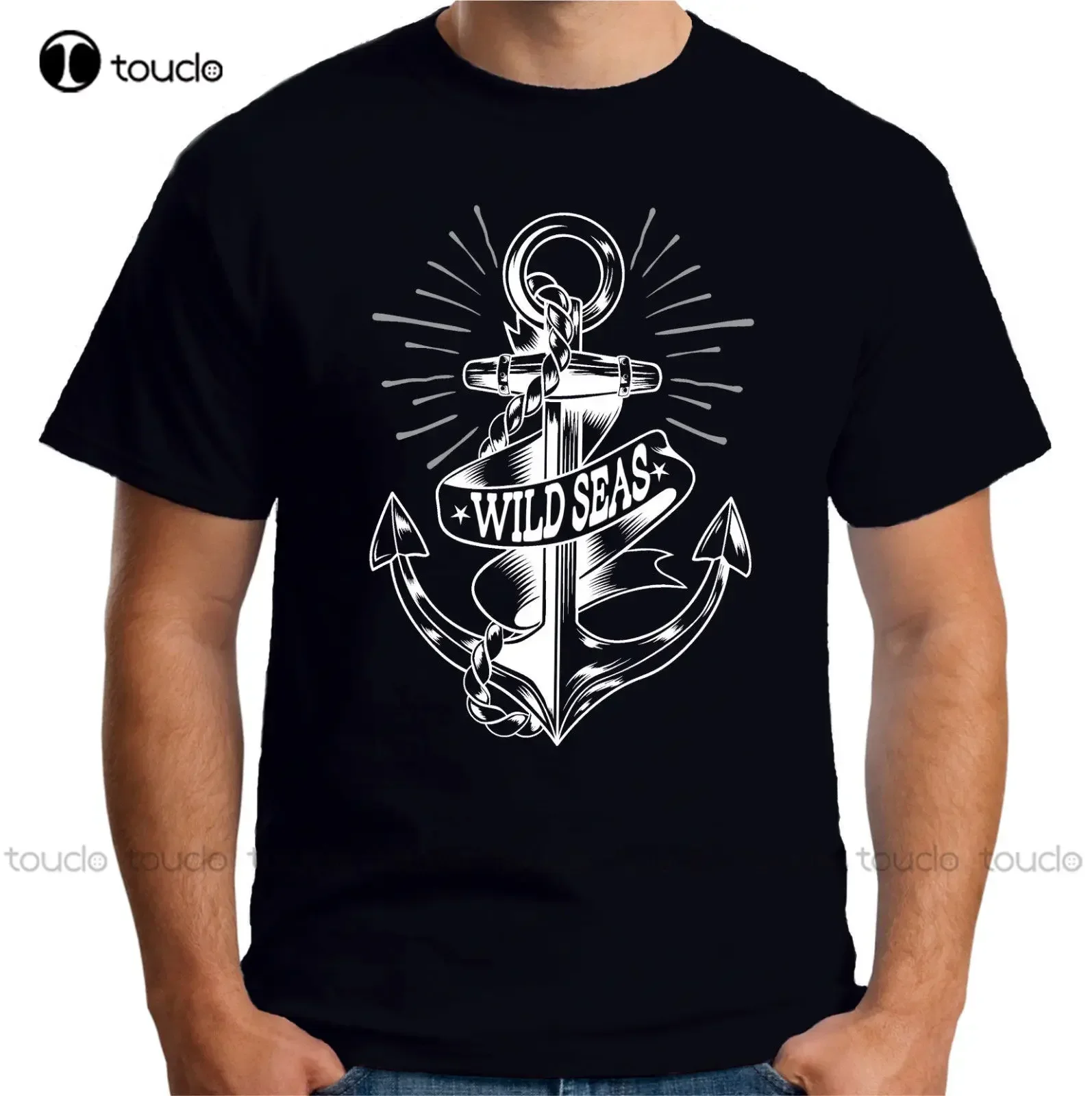 Men'S T-Shirt Newest Mens Premium T Shirt Wild Seas Anchor Sailer Sailor Base Shirt aldult Teen unisex fashion funny new