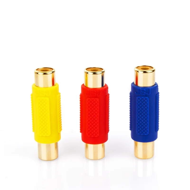 

Gold-plated RCA female direct connector Lotus female to female extension adapter AV audio and video plug straight-through head