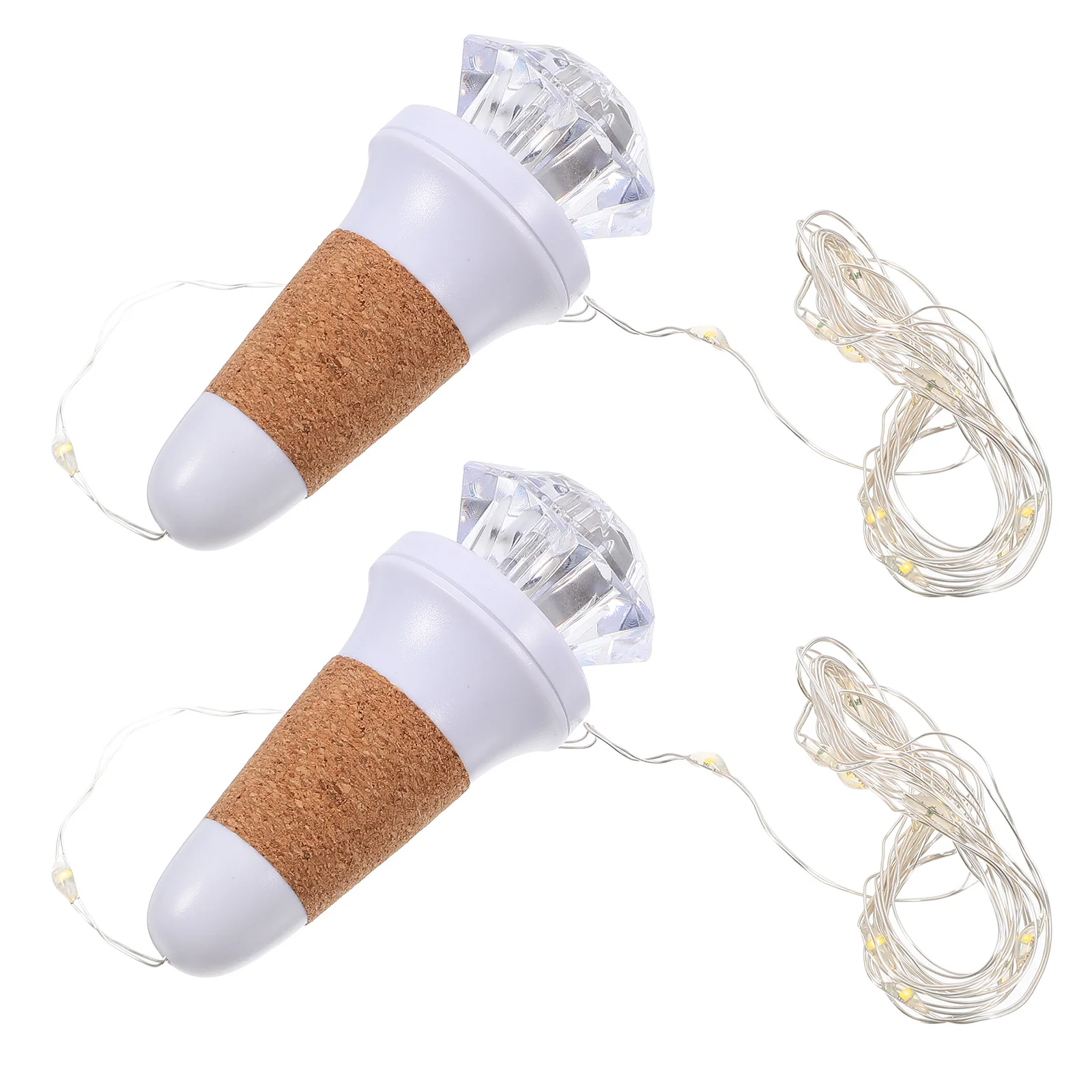 2개입 USB 충전 다이아몬드 램프 홀더 자동 색상 변경 LED 스트링 라이트 파티 용품 웨딩 나이트 램프 장식용