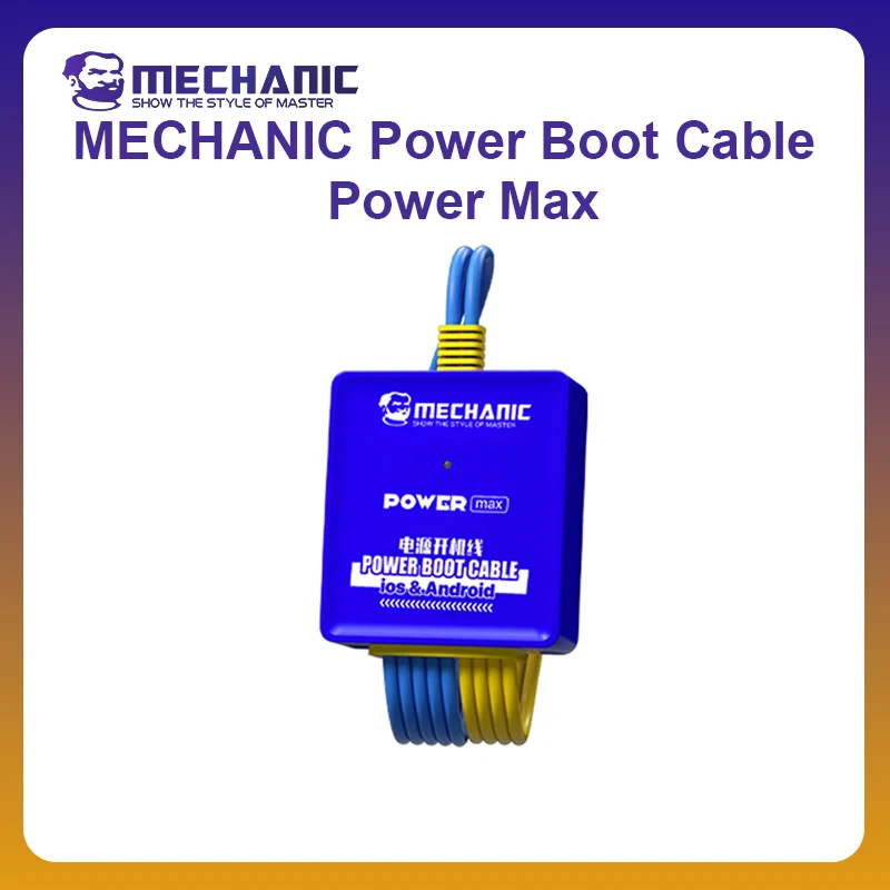 MECHANIC OFFICIAL Power Max Power Supply Test Cable IPhone X-18PM Type-C Input with 17 FPC OneButton Start Boot Line Repair tool