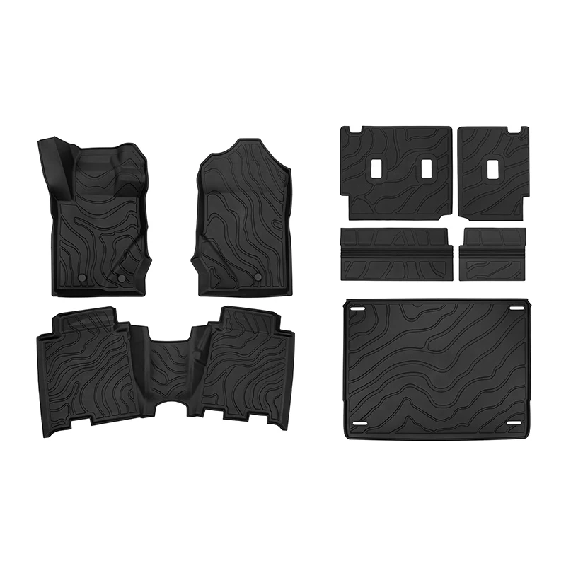 Rear BackRest Mat Rear Cargo Mat Floor Mat Compatible With 2021-2023 Ford Bronco US Model Off-Road Version US Model TPE