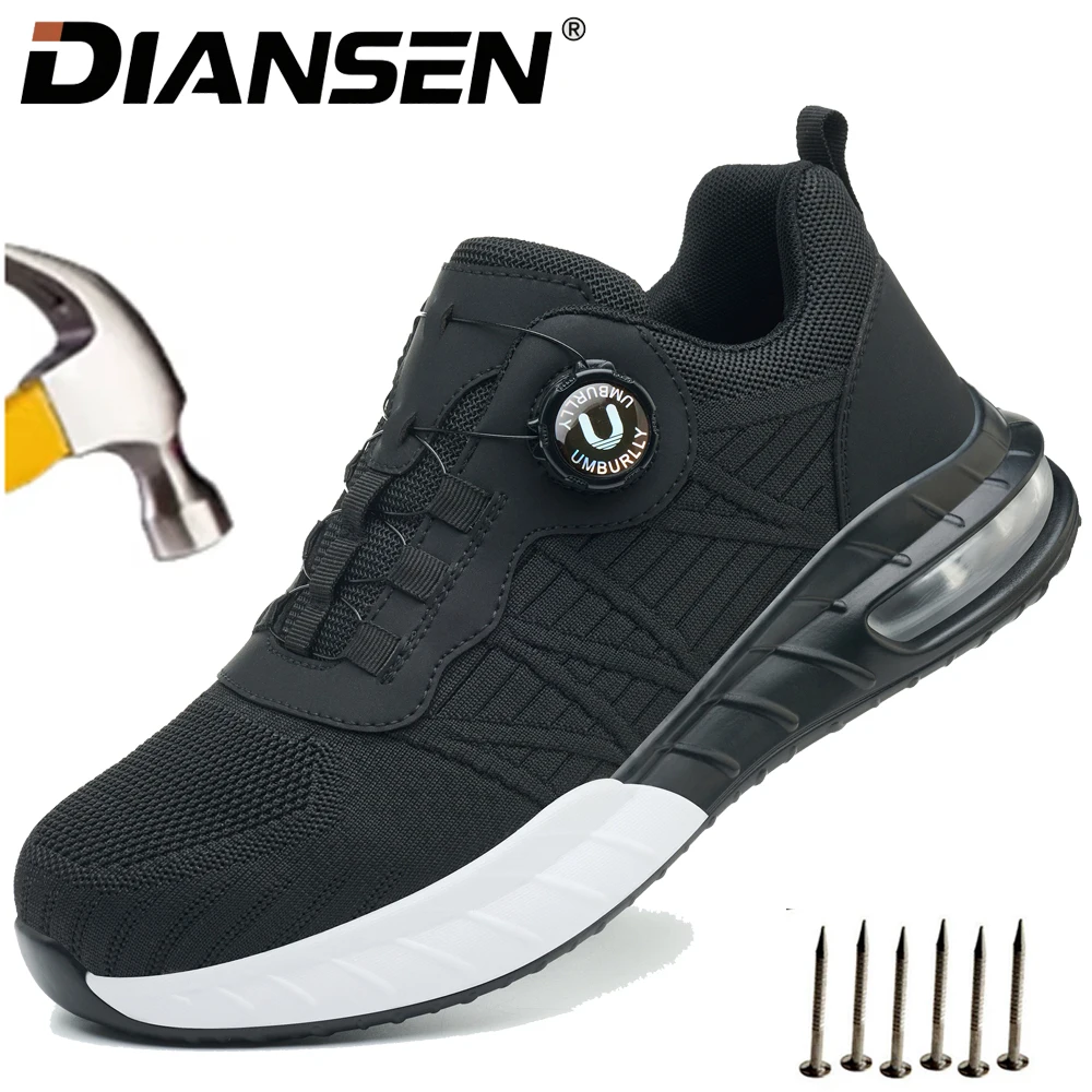 

Slip Resistant Light Weight Safety Shoes Wear-resisting Anti-Drop Work Sneakers Water Resistant Men Work Shoes Steel Toe Boots