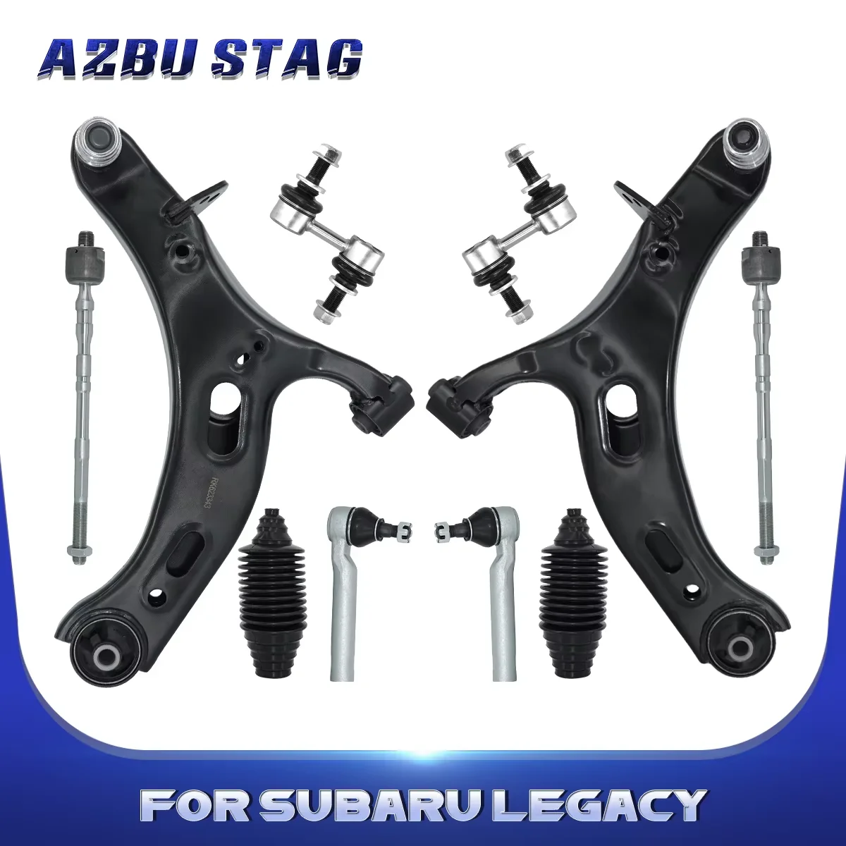

AzbuStag 10Pcs Front Lower Control Suspension Arm Sway Bar Link Tie Rod Kits for SUBARU LEGACY OUTBACK 2010 2011 2012 2013 2014