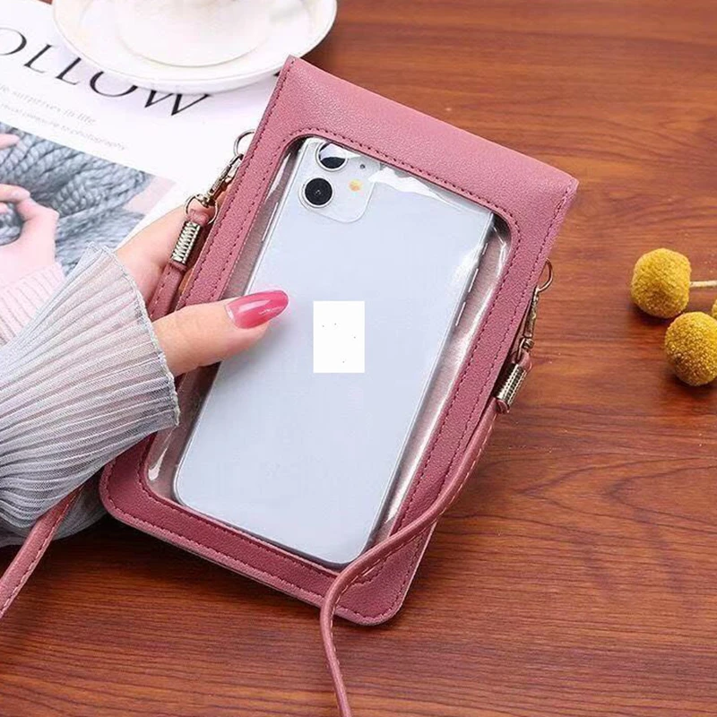 Multifunktionale Damen-Handytasche mit Touchscreen-Funktion, Kartenetui, Umhängetasche, Alltagstasche, Handtasche mit Schnallenverschluss für Mädchen – Detail 5