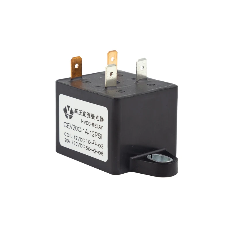 รีเลย์ DC แรงดันสูงยานพาหนะไฟฟ้าสูญญากาศปิดผนึกอย่างสมบูรณ์ EVC20A450-750VDC ก่อนชาร์จ