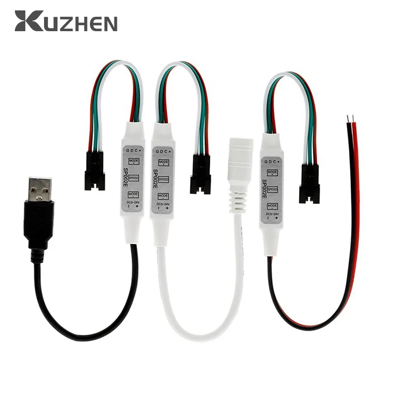 Mini Controller SP002E per Pixel LED Strip Light USB 3 4 tasti LED Light Strip Music Bluetooth DC5V-24V