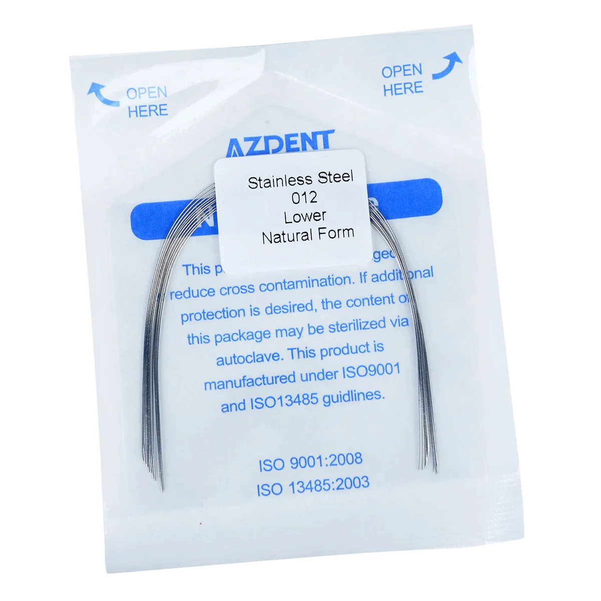 10 Stück/Packung AZDENT Dental Kieferorthopädische Edelstahl-Rechteck- und Rundbogendrähte Natürliche Form Oberer und Unterer Bogendraht für Zahnmedizin – Detail 3