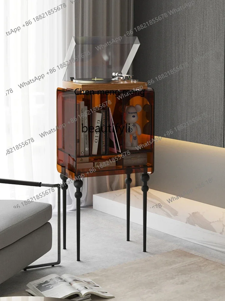 

ss7304 Light Luxury Acrylic Magazine Bookcase Modern Minimalist Record Storage Entrance Cabinet