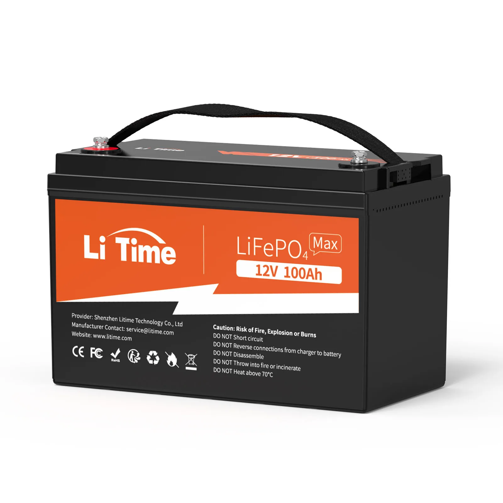 

12V 100Ah Max LiFePO4 Lithium Battery 2C Discharge Rate for RV USA EU CA AU JP STOCKS