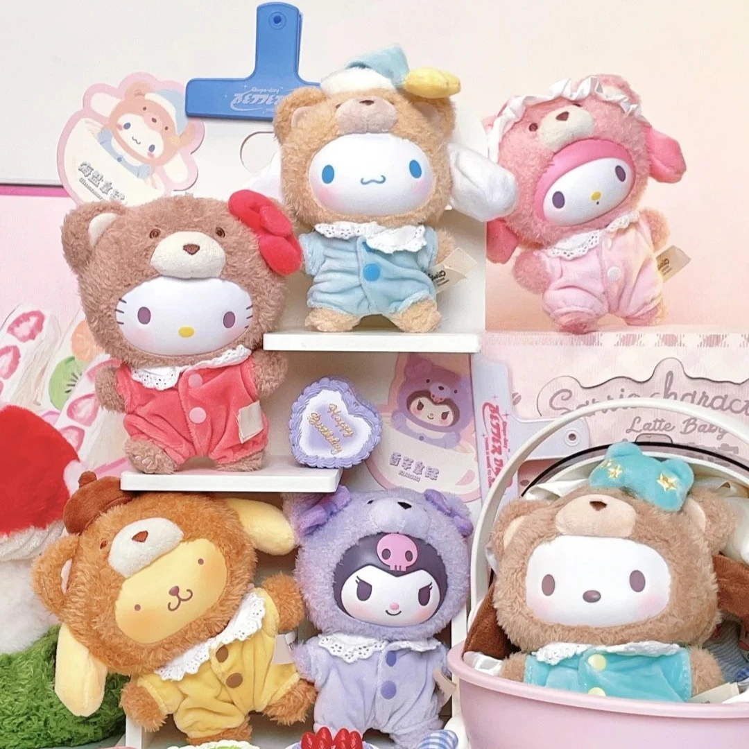 

Sanrio персонаж Latte Baby виниловая слепая коробка кулон фигурка Cinnamoroll Kuromi игрушка-сюрприз мелодия кукла-сюрприз игрушка подарки