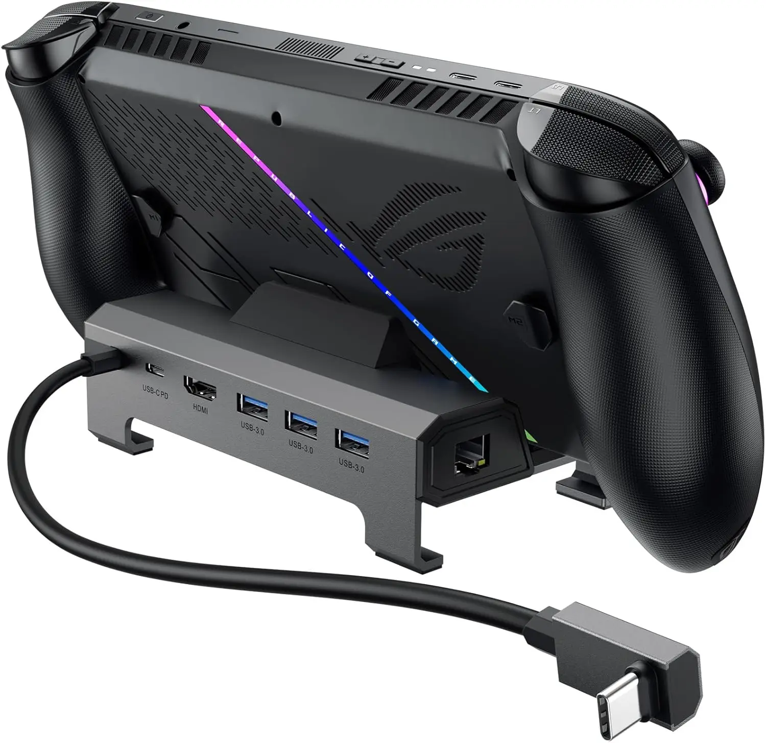 Docking Station 4K@120Hz for ROG Xbox Ally/Xbox Ally X, 6-in-1 Xbox Ally Dock with HDMI 2.1, 3 USB 3.0, 100W Charge Hub-HB0612