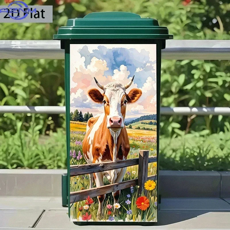 2D Pattern Print Decor Decal Hot‑selling Graphic for Home & Courtyard Garbage Dustbin