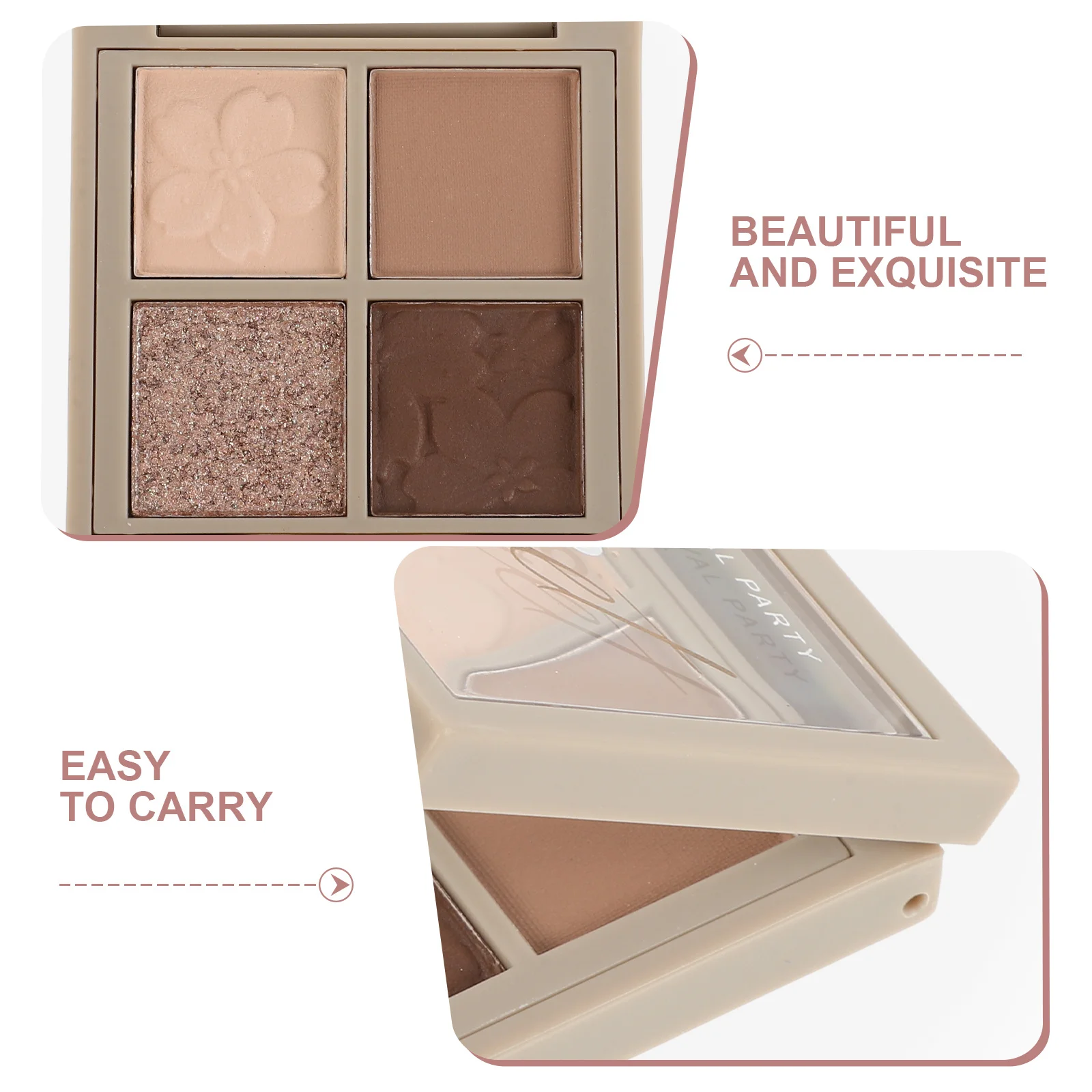 لوحة ظلال عيون غير لامعة لامعة، ألوان جريئة محايدة تدوم طويلاً، مقاومة للماء، حجم السفر، مدمجة وخفيفة الوزن