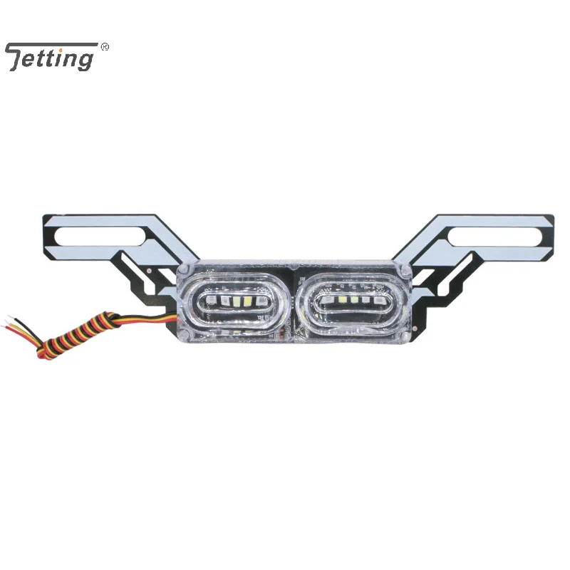 Universal Motorcycle LED Strobe Brake Stop Lamp Flashing License Plate Lights RGB Colorful Turn Signal Warning Rear Tail Light