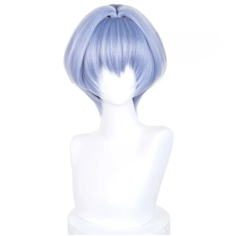 Anime Ayanami Rei Cosplay Costume Blue Long Dress with Hat Necklace Wig for Women Role Play Outfit Theme Party