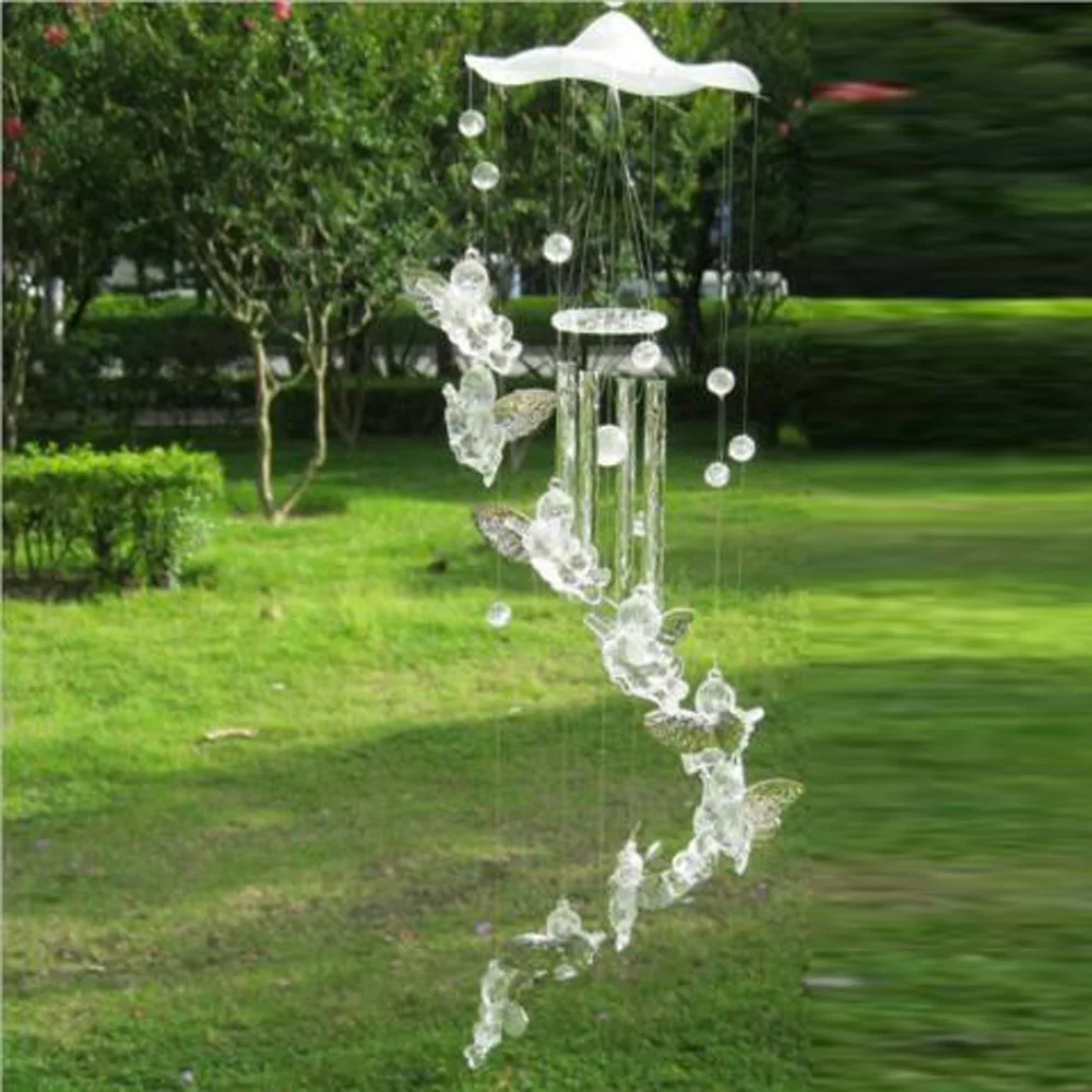 1pcs Wind Chime Angel Metal Aluminum Tubes Bell Home Garden Decoration Hanging Drop Home Garden Decor Windchime