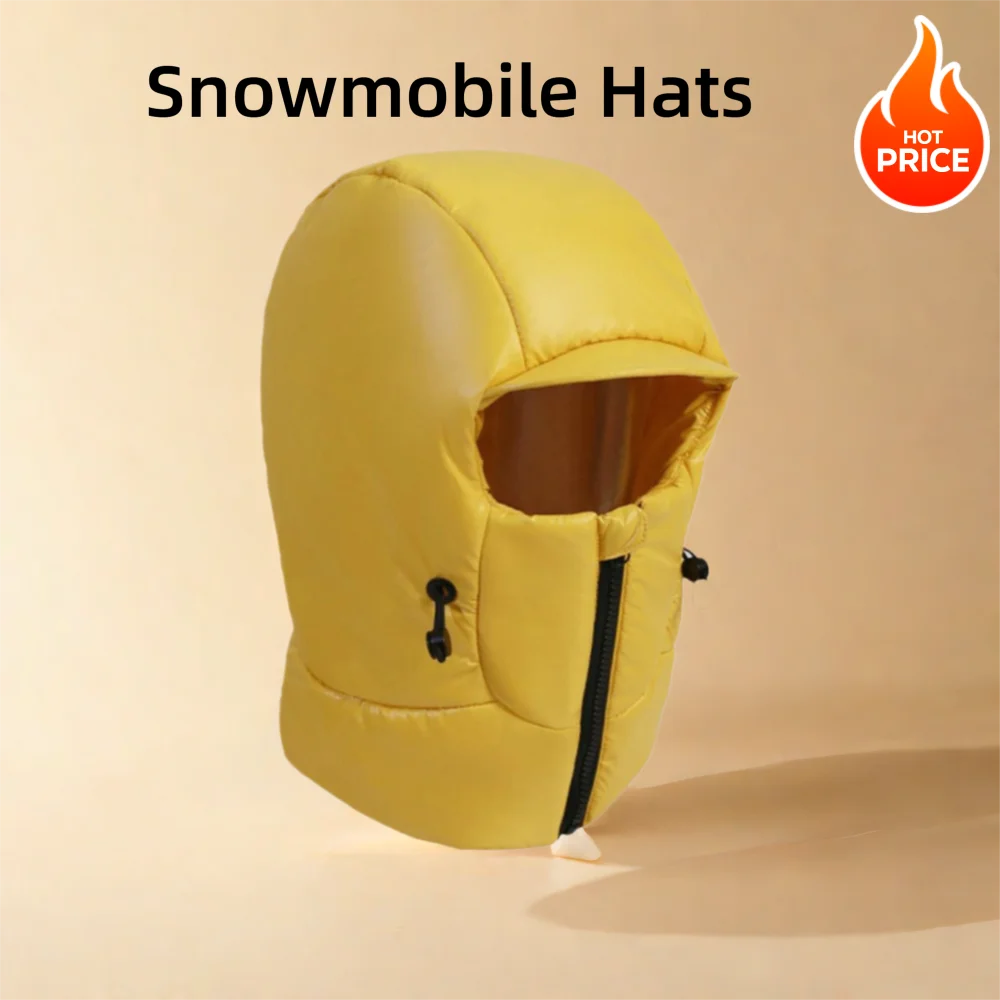 

Outdoors Cycling Bomber Hat Integrated Face Ear Thick Winter Cap Windproof Warm Ushanka Fur Hat for Men Women