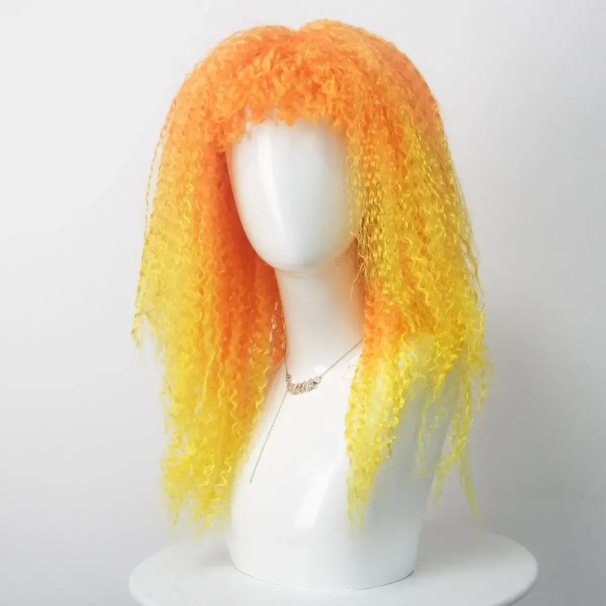 A colorful short hair and fluffy curly hair set made of synthetic fibers, featuring Christmas, Halloween and Thanksgiving themes