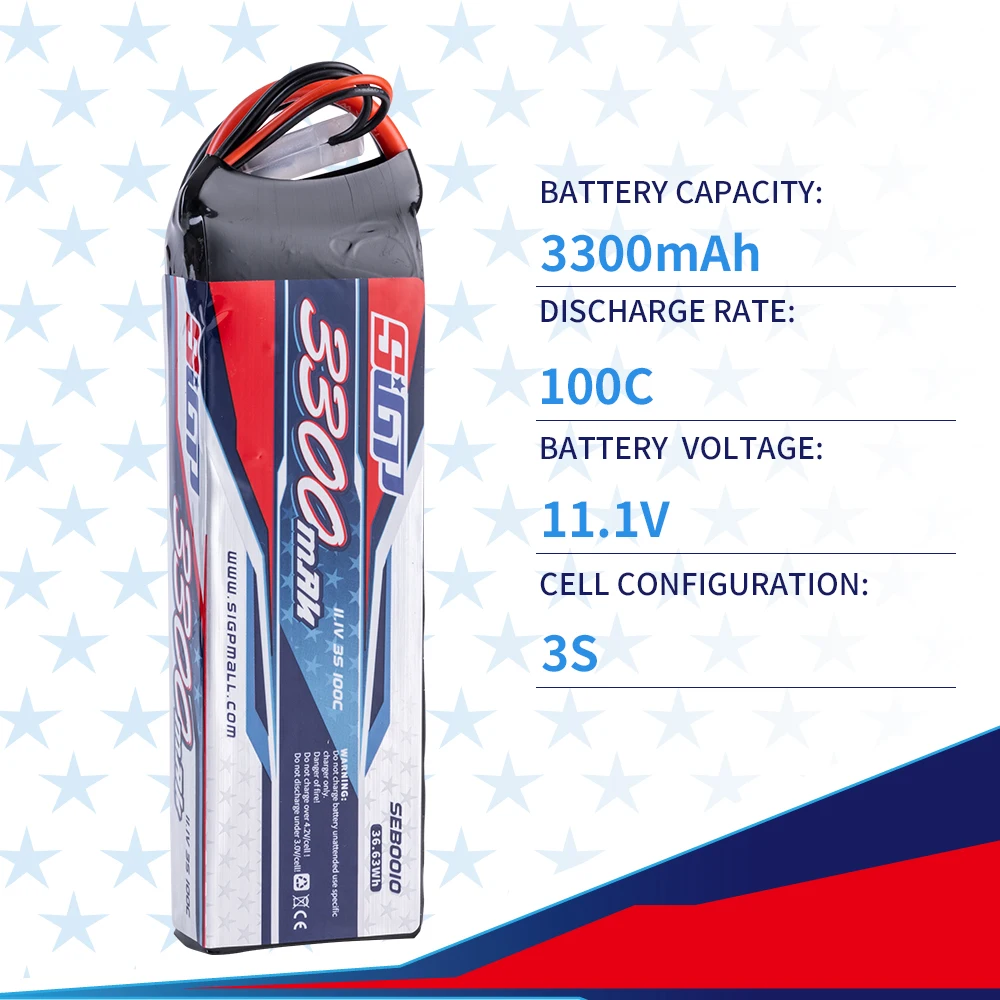 SIGP 3S 4S Lipo-batterij voor 3300mAh 4000mAh 5300 11.1V 14.8V 100C met XT60 RC Buggy Truggy Voertuig Auto Monster Truck Hobby 2 stuks