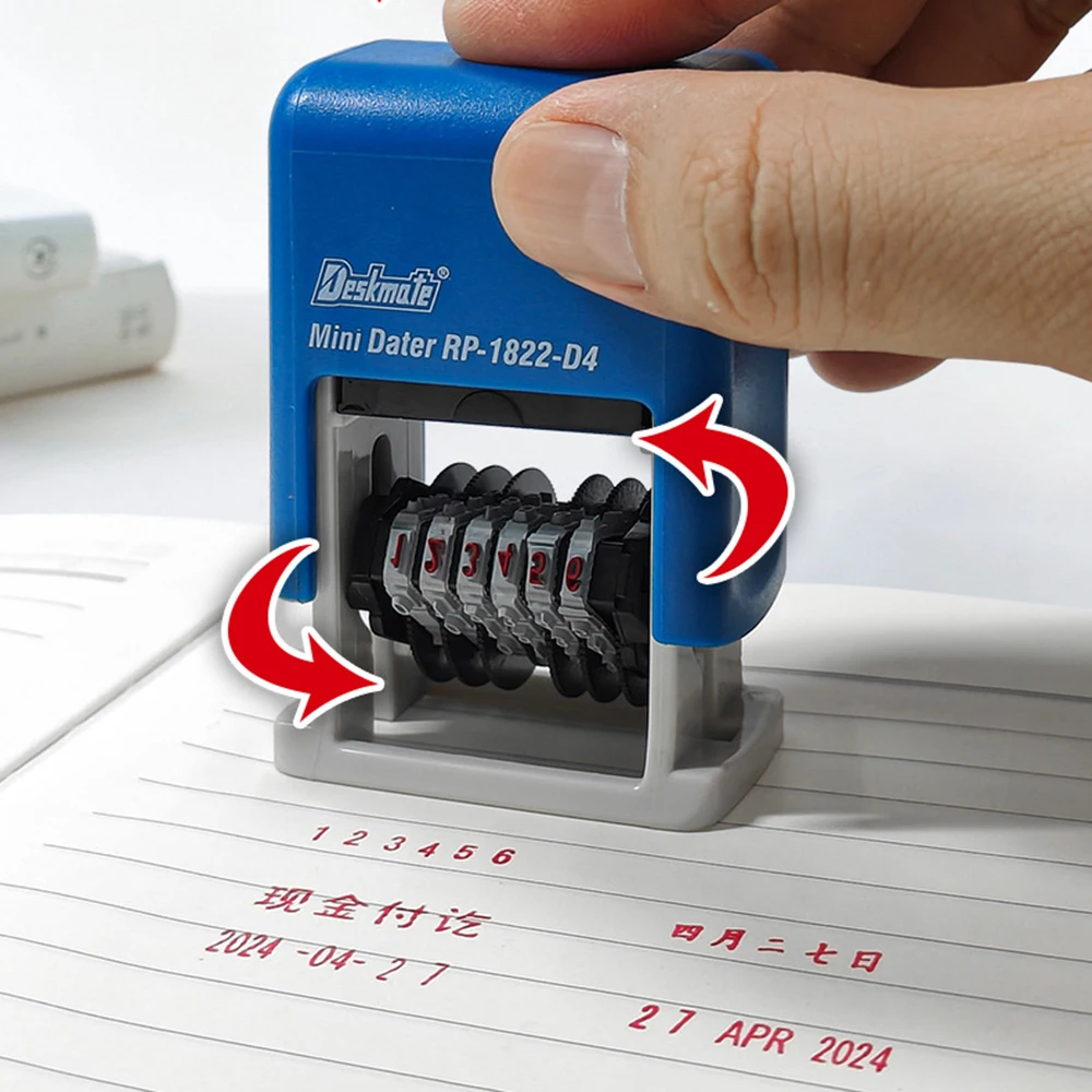 ختم تاريخ التحبير الذاتي القابل للتعديل لسكرابوكينغ نص مخصص dd مم yyyy للترميز #5