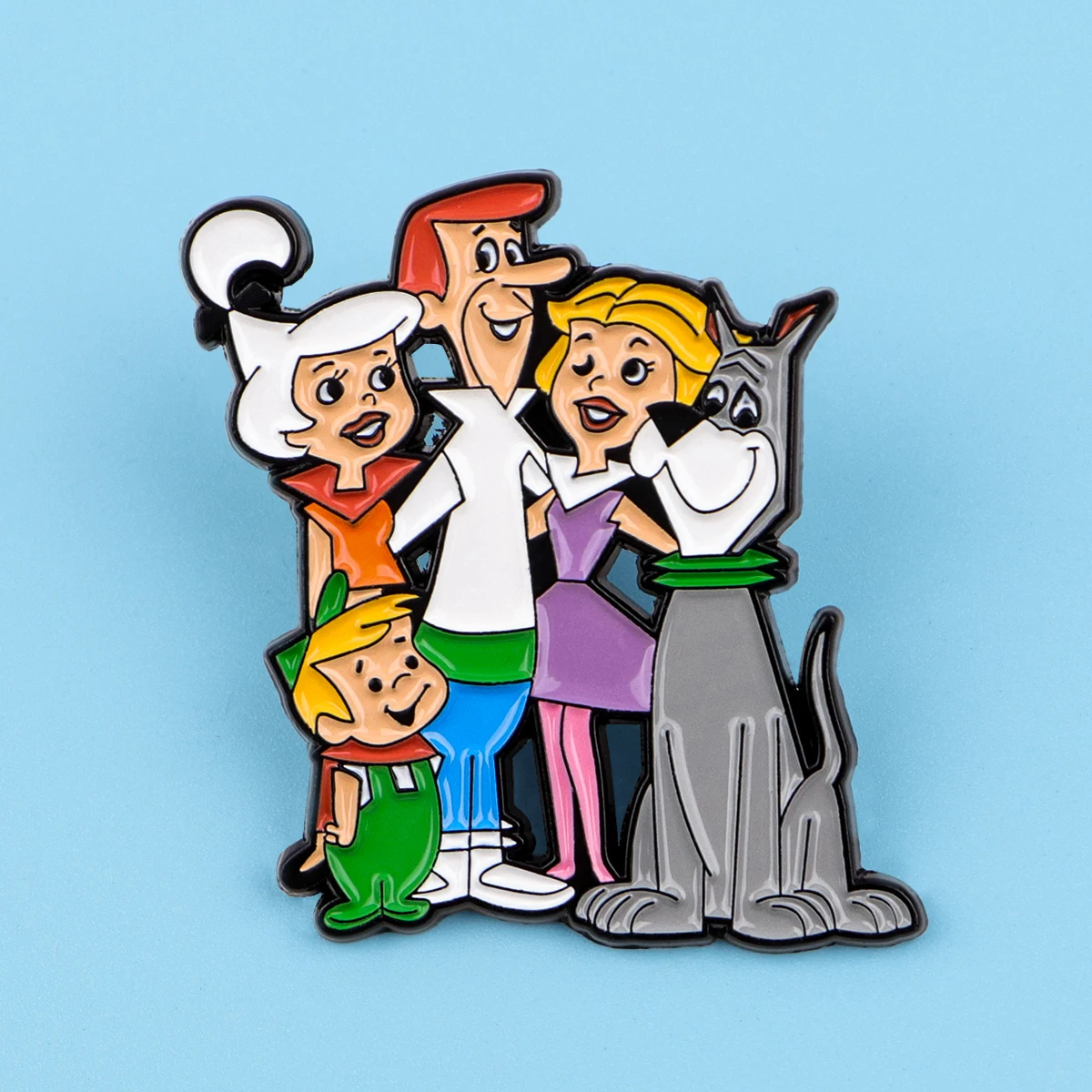 Future Family Cartoon Enamel Pin Space Age Brooches Woman Men Backpack Accessories Bags Badge Fashion Lapel Jewelry Kids Gift
