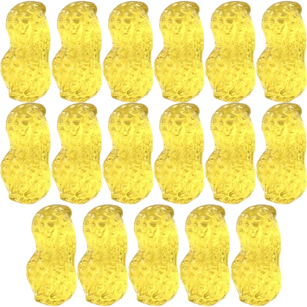 

17Pcs Home Decor Crystal Peanut Ornaments Fine Craftsmanship Desktop Adornment for Office Living Room Wedding Fengshui