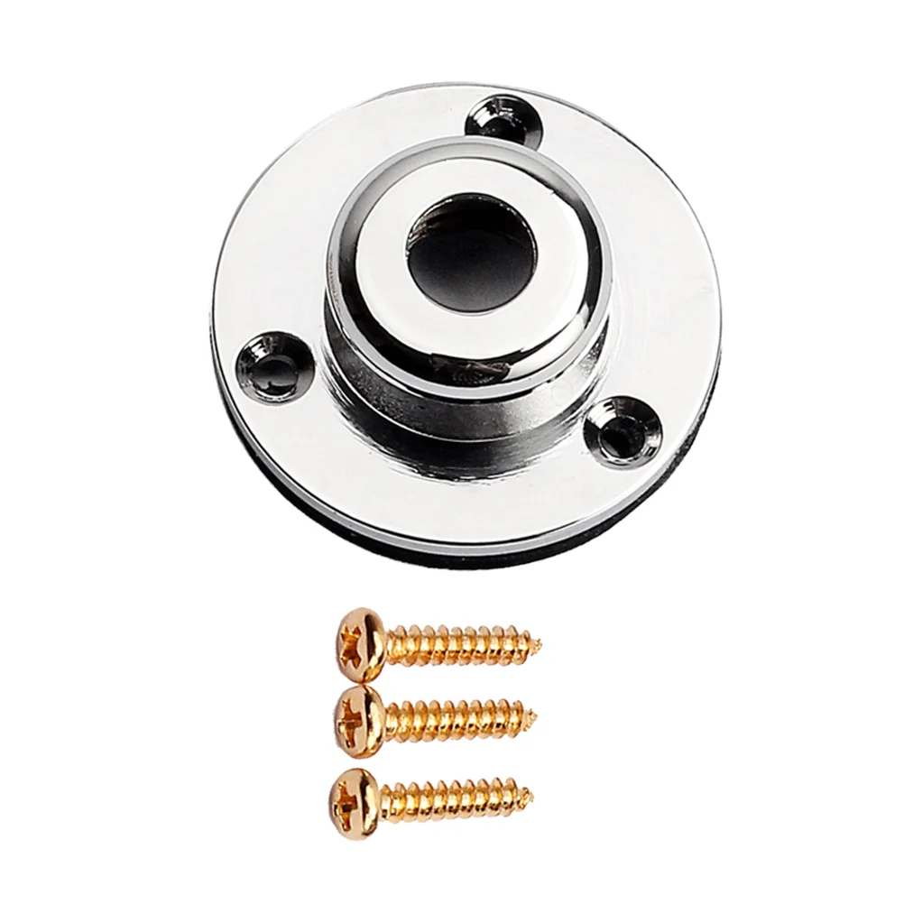 

Screw Mount Endpin Jack Plate s Finish Strap Button for Acoustic Guitar Output Jacks Instruments Attachment