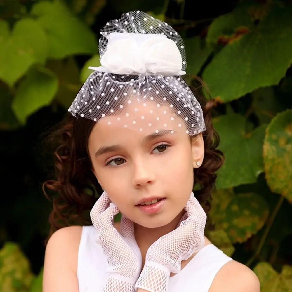 Horquilla para mujer, sombrero pequeño, diadema, fiesta de boda, gorro de pelo Floral, sombrero de fascinador de flores, tocado de velo de malla Floral