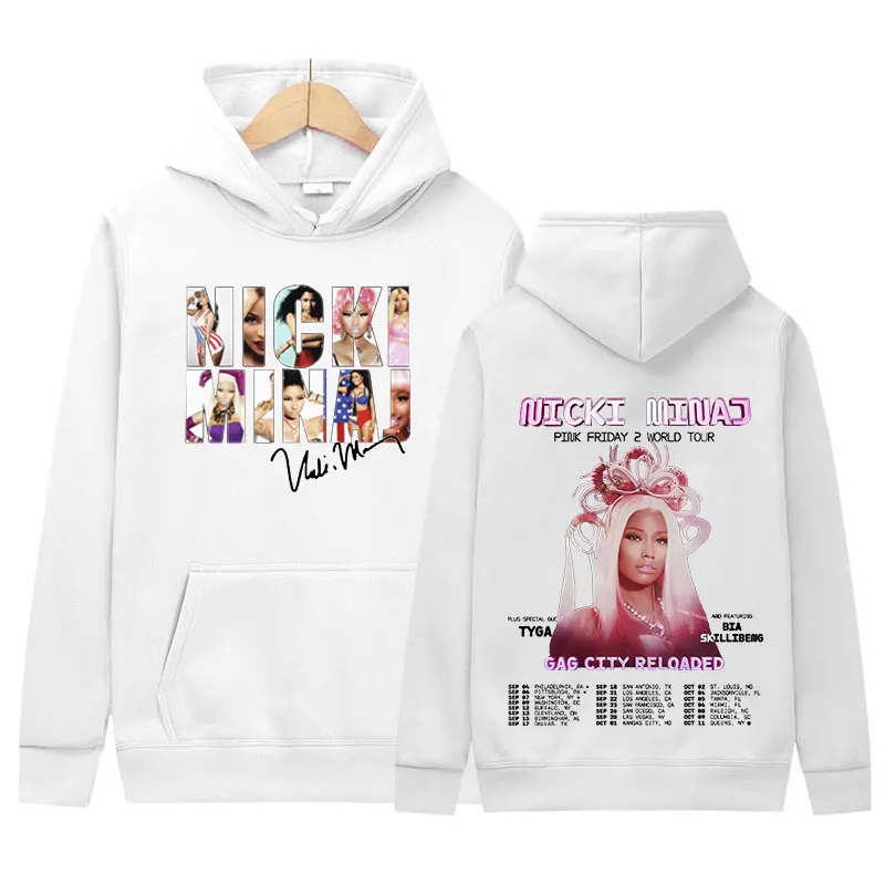 Pink Friday 2 Nicki Minaj Tour 2024 New Album Hoodie Men Women Aesthetic Fashion Clothing Sweatshirt Y2k Vintage Pullover Hooded