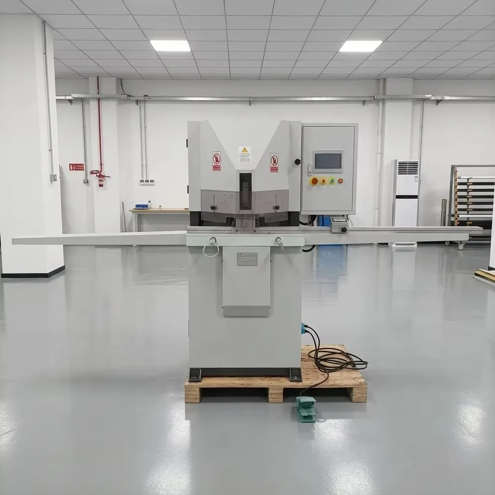 45 Degree Double Saw Disc Cutting Machine 85mm Width 90mm Height Miter Cutting For Photo Frame Mirror Frame Moulding