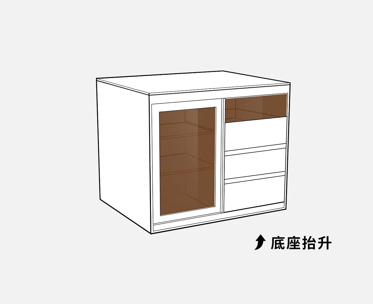 All solid wood island, black walnut island bar, solid wood kitchen living room bar display cabinet