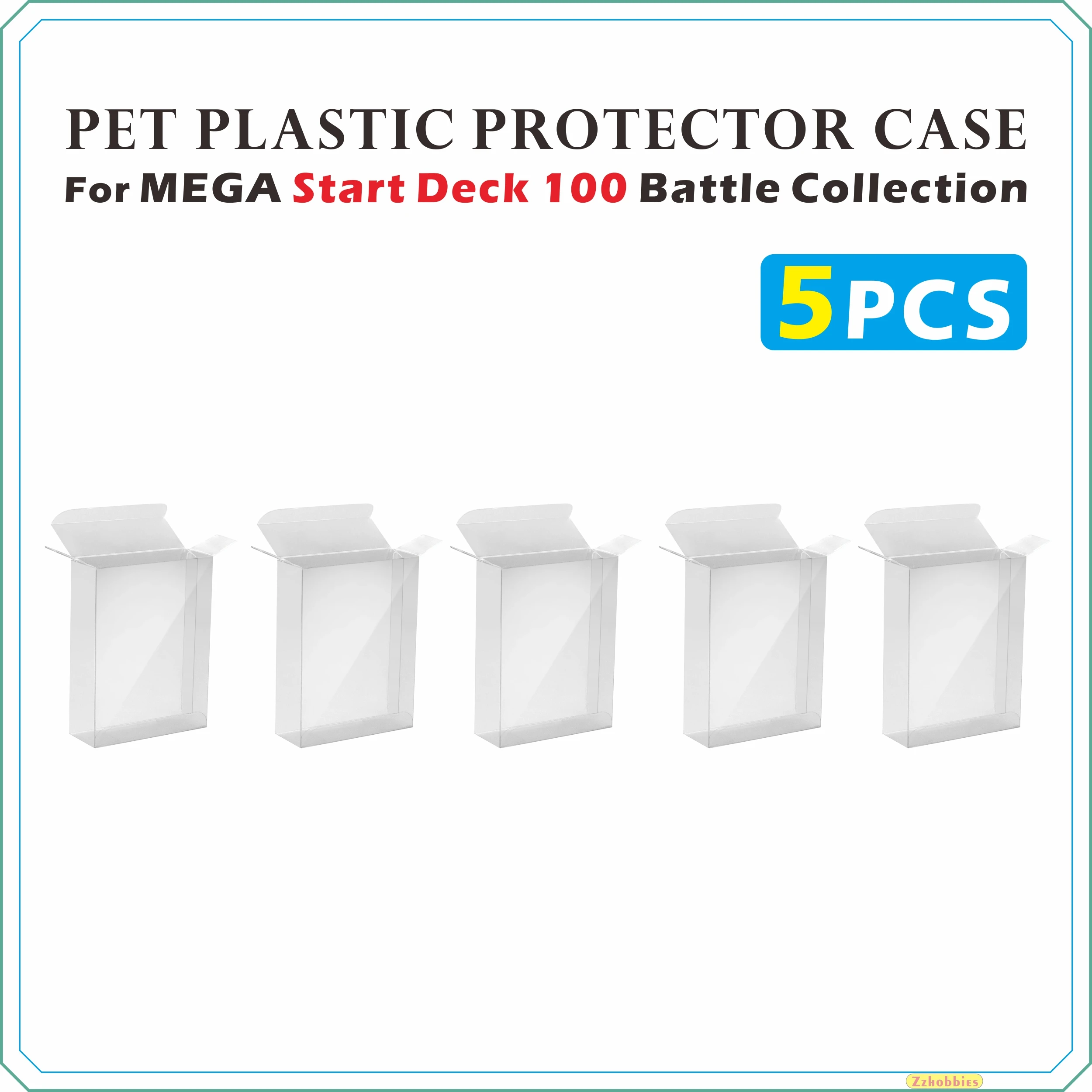 5PCS / 10PCS PET Plastic Protector Case For MEGA Start Deck 100 Battle Collection