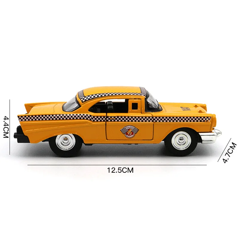 Retro 1:32 Alloy Taxi Model Children\'s Toy Car Decoration Warrior Car Model Boy Toy Wholesale Decoration Ornaments