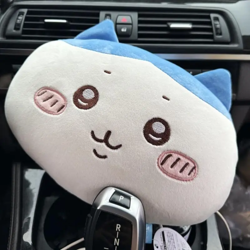 New Kawaii Cute Chiikawas Car Headrest Plush Pillow Waist Cushion Cartoon Decoration Soft Accessories Birthday Gift for Girls