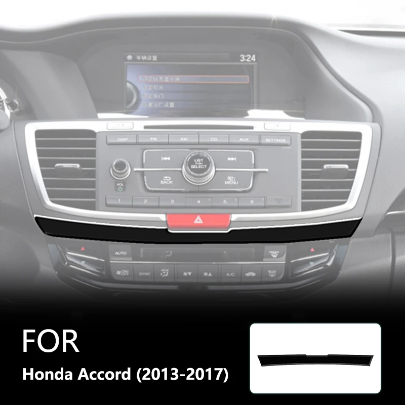 

For Honda Accord 2013-2017 Center Air Vent Bezel Lower Brand New ABS Gloss Black Safeguard Sticker Car Interior Accessories