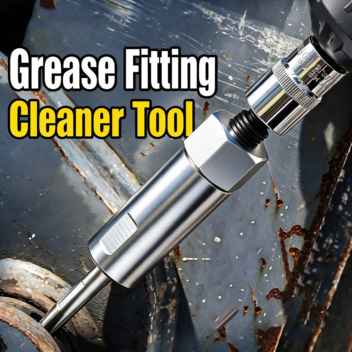 Grease Fitting Cleaner Tool Rust Resistant Hex Zerk Buster Flush Hardened Pins Automotive Chassis Lubrication Maintenance Repair