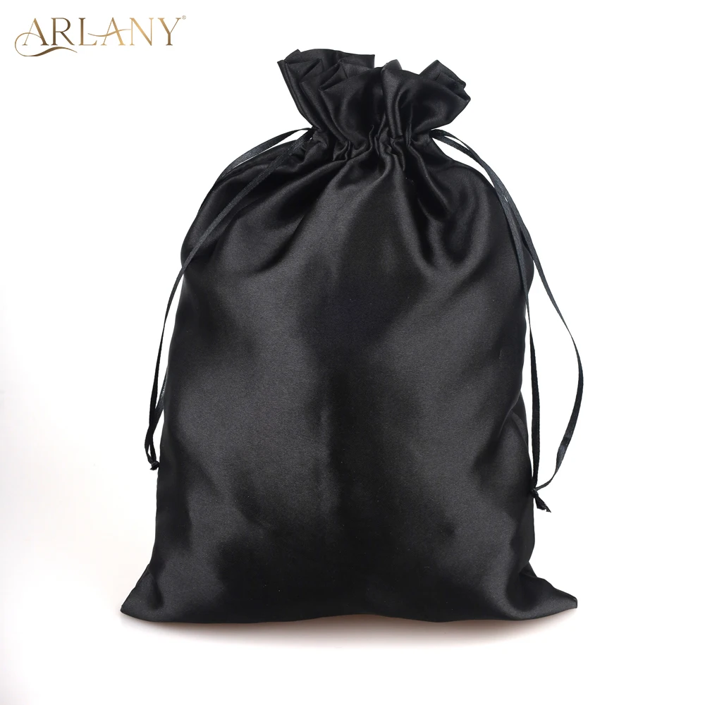 10Pcs Stain Wig Bag Hair Extensions Packaging Bags Bundles Stik Hair Bags Gift Bag with Tassel Drawstring Travel Daily Use