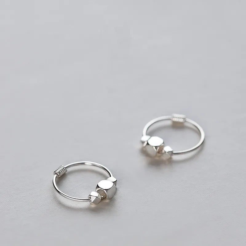 

S999 Silver Korean Style Simple Broken Silver Ear Studs For Women Fashionable Temperament Student Daily Jewelry