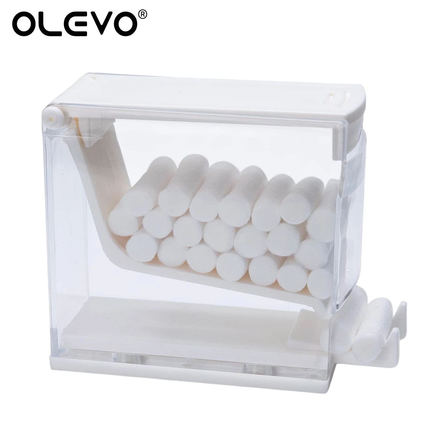 Dental Cotton Roll Dispenser Holder Press Type Box Dentist Swab Storage Box Case Dentistry Organizer Accessories