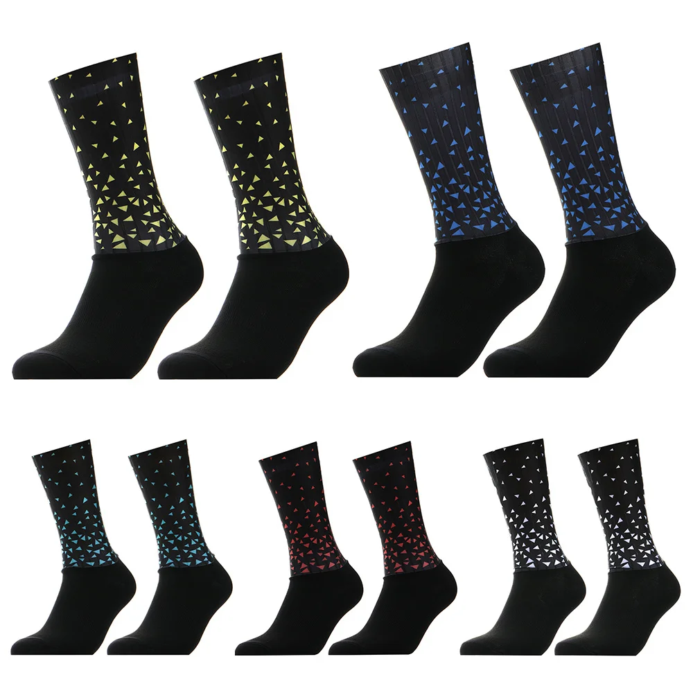 

Summer New Breathable Cycling Socks Men Anti Slip Seamless Aero Bike Wearproof Road Calcetines Ciclismo