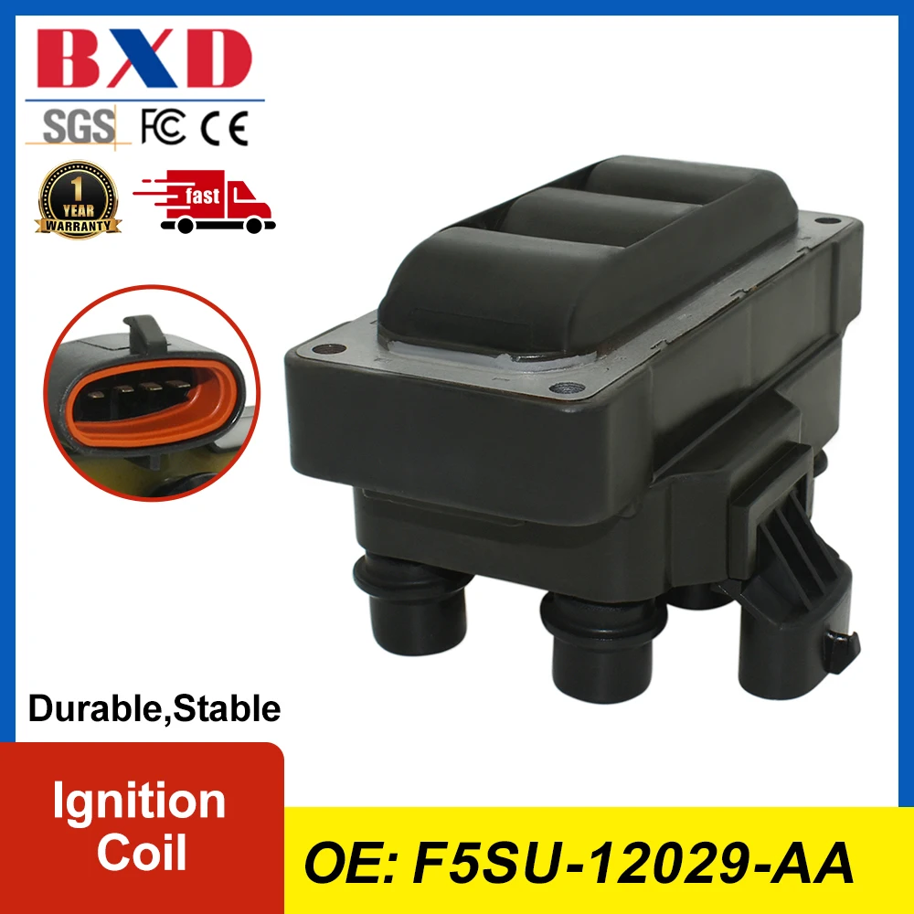 

Ignition Coil F5SU-12029-AA F5SU12029AA For FORD CONTOUR E-150 F-150 MUSTANG, JAGUAR XJ12, MAZDA B3000 MPV, MERCURY COUGAR
