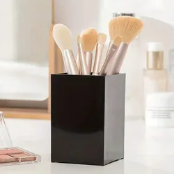 Black/White Cosmetic Makeup Box Acrylic Makeup Brush Tool Storage Box Case Large Capacity Cartridge Practical Brush Storage