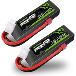 OVONIC 3S Lipo Battery 50C 2200mAh 11.1V Lipo Battery with Dean-Style T Connector for RC Airplane Quadcopter Helicopter FPV Dron