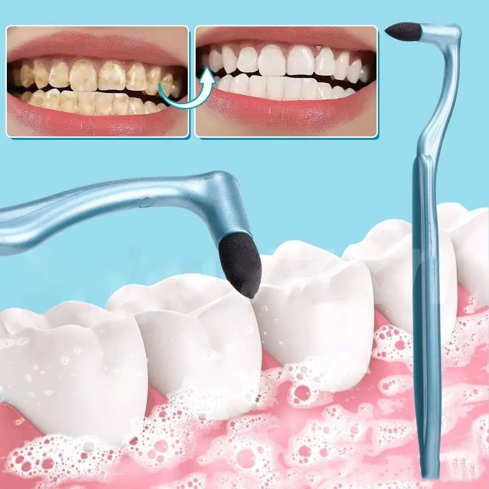Durable L-shaped Tooth Stain Cleaning Brush Manual Hard Bristle Toothbrush Tartar Remover for Clean Gums Mouth