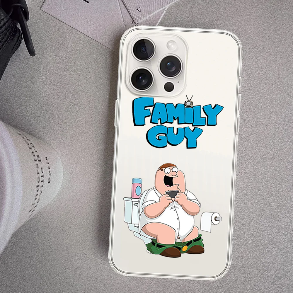 MINISO F-Family G-Guyเคสโทรศัพท์สําหรับiPhone 12 11 13 14 15 16 Max Pro Plusฝาครอบโปร่งใส