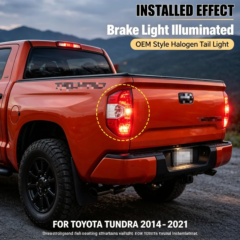 81550-0C101 Rear Tail Light For Toyota Tundra Tacoma 2014-2021 Halogen Brake Reverse Turn Signal Lamp Left Right Pair ﻿