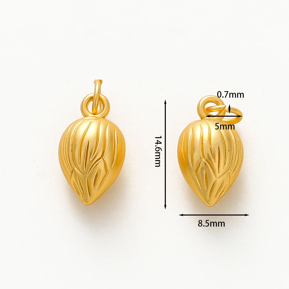 4/10pcs Gold Plated Small Bud Charms For Jewellery Making DIY Earrings Necklaces Pendant Accessories