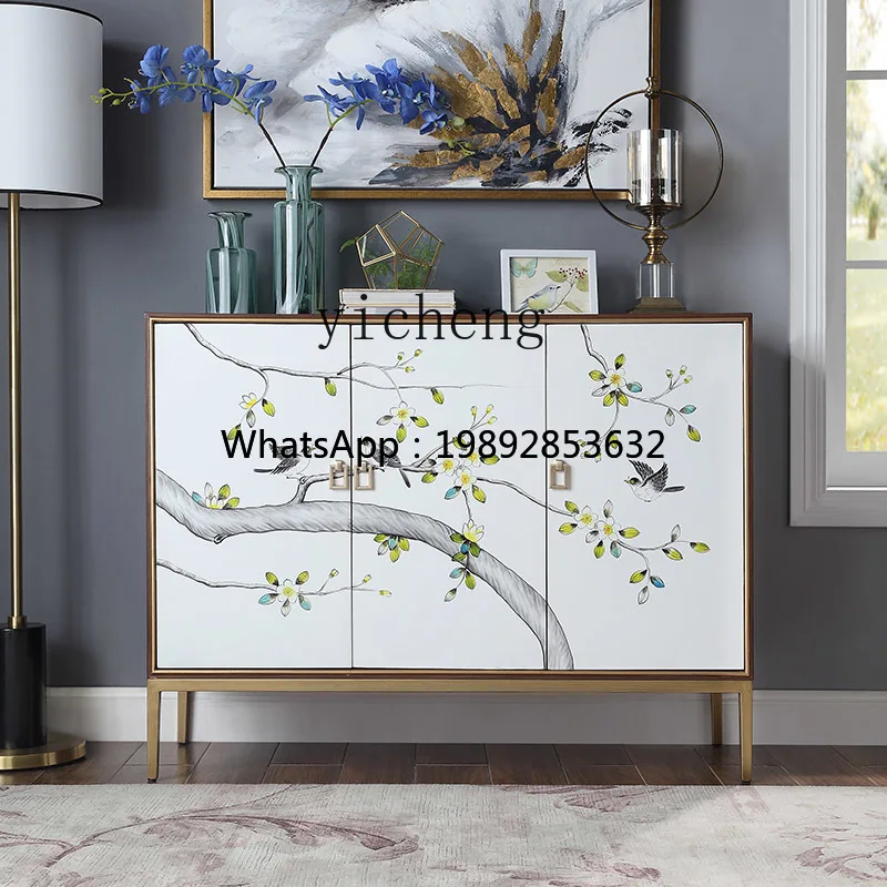 

BB entrance entrance cabinet Entry door partition living room light luxury storage cabinet Painted bucket cabinet