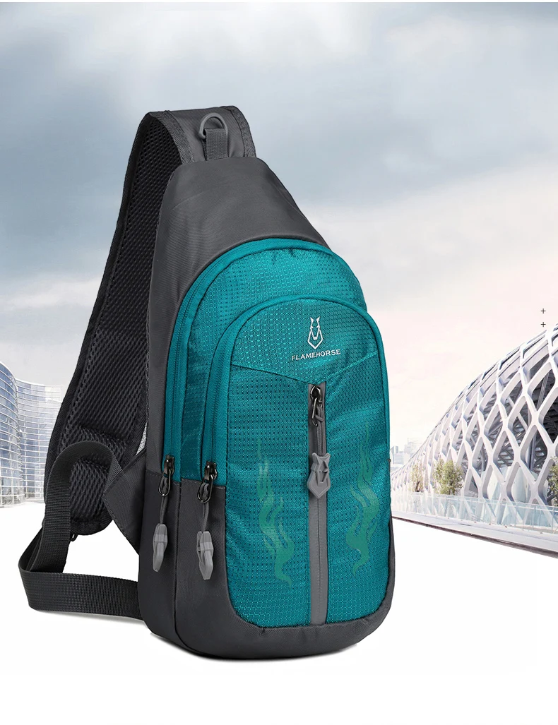 Lightweight Men Sling Backpack Chest Crossbody Bag Shoulder Bag Waterproof Chest Bag Travel Sports Gym Cycling Running Daypack