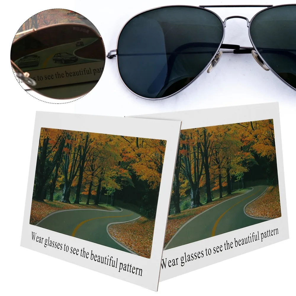 2Pcs Large Size Polarized Test Card Test Board Type Optical Detection Sunglasses Tester Polarized Pattern